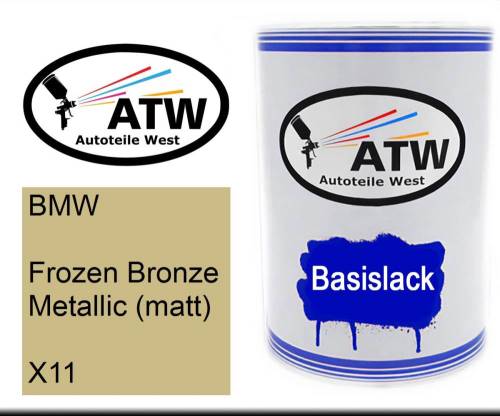 BMW, Frozen Bronze Metallic (matt), X11: 500ml Lackdose, von ATW Autoteile West.